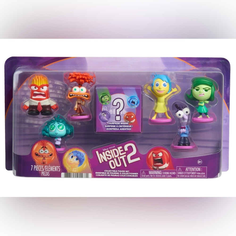 Disney Pixar Inside Out 2 Action Figure Set - 6 regular figures and one surprise